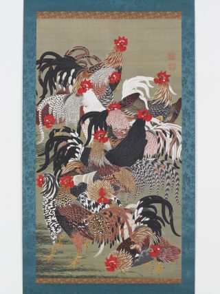 Colorful Realm of Living Beings (Color on Silk; by Ito Jakuchu)